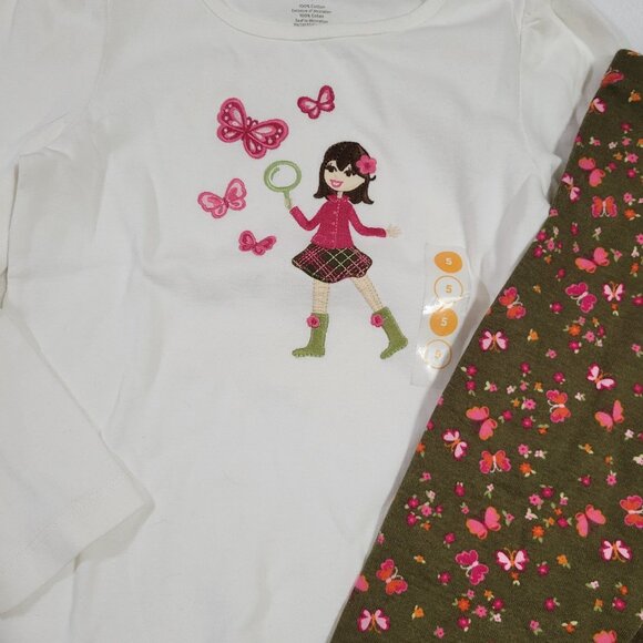 Gymboree Butterfly Girl size 5 NWT top, Used leggings set. Mixed Bin Z29 - Picture 3 of 4